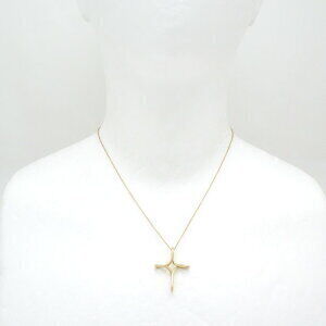 TIFFANY Infinity Cross Necklace by Elsa Peretti Yellow Gold